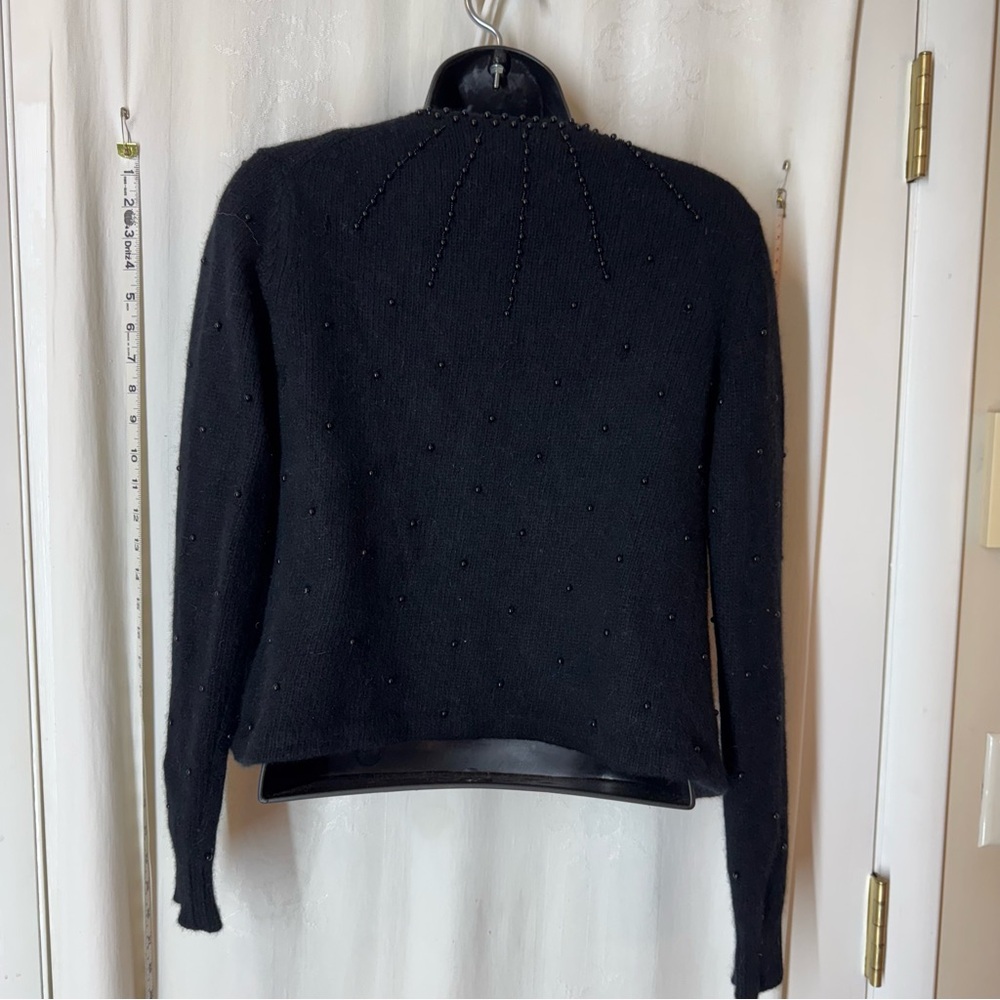 Vintage Braemar Black Beaded Cardigan - Picture 4 of 7